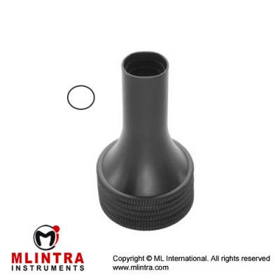 Zoellner Ear Speculum Fig. 3 - Oval - Black Stainless Steel, 3.8 cm / 1 1/2" Tip Size 7.5 x 8.5 mm